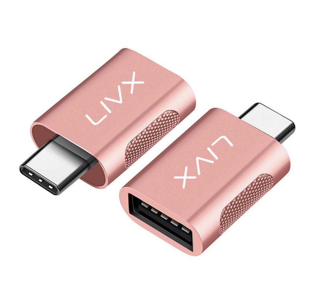 USB 3.0 To Type-C Çevirici Dönüştürücü OTG Adaptör Rose Gold OTGRG İKİLİ PAKET